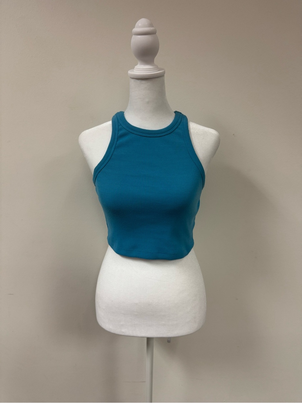 Signature8 Teal Ribbed Cropped Tank